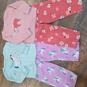 Toddler Girls 2pc Fleece Long Sleeve Pajama Sets
